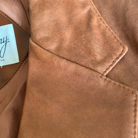 Vintage Mens Remy Leather Jacket Sz 42R Cognac USA - Picture 6 of 6